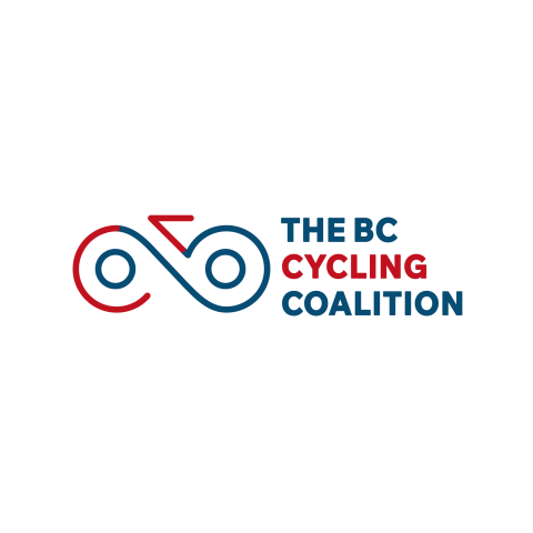 The image is an icon representing The BC Cycling Coalition with the initials "BC" in a bold font. It is a simple graphic design featuring text and a logo related to cycling advocacy.