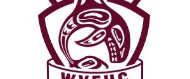 The image is a logo for the West Vancouver Field Hockey Club (WVFHC). It consists of the letters "WVFHC" in a design that represents a symbol or illustration. It is a linedrawing clipart or sketch style.